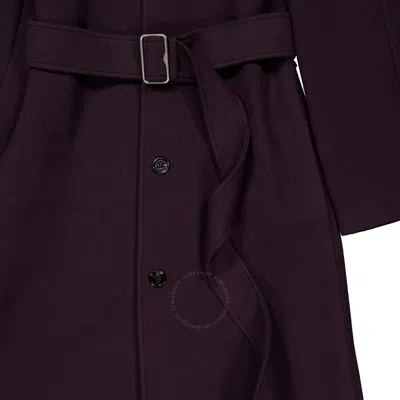 Burberry Wool Belted Coat In Red