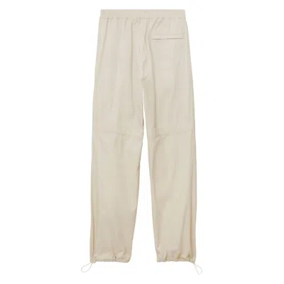 Burberry Straight-leg Drawstring Trousers In Ivory