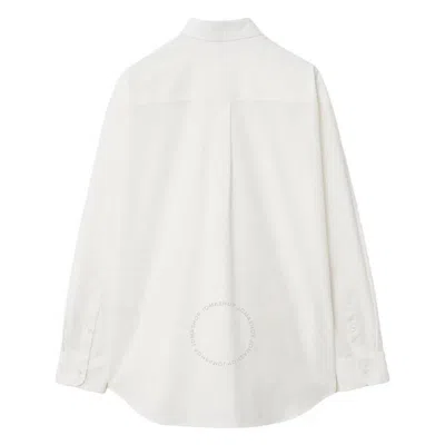 Burberry Equestrian Knight-embroidered Shirt In White