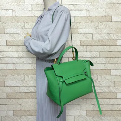 Pre-owned Celine Green Leather Shoulder Bag ()