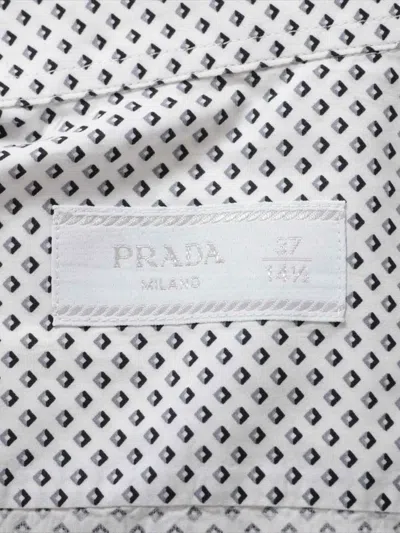 Pre-owned Prada 2014 Printed Shirt In White