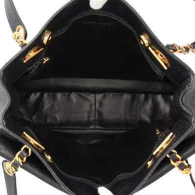 Pre-owned Chanel Black Grained Calfskin Tote Bag ()