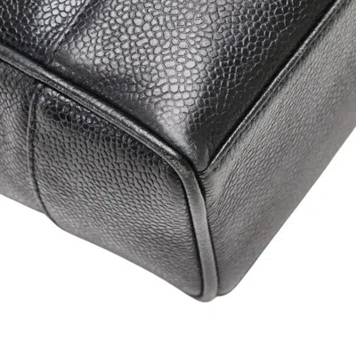 Pre-owned Chanel Black Grained Calfskin Tote Bag ()