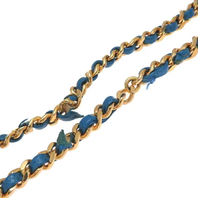 Pre-owned Chanel Blue Grained Calfskin Shoulder Bag ()