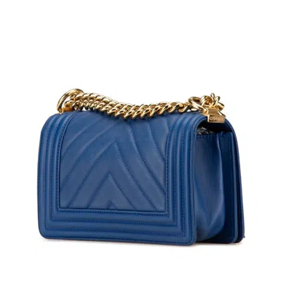 Pre-owned Chanel Blue Leather Shoulder Bag ()