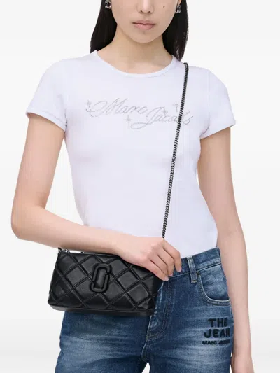 Marc Jacobs The Quilted Utility Snapshot Cross Body Bag In Black