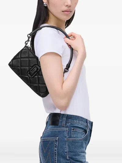 Marc Jacobs The Quilted Utility Snapshot Cross Body Bag In Black