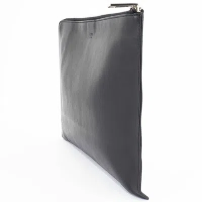 Pre-owned Fendi Black Leather Clutch Bag ()