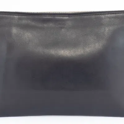 Pre-owned Fendi Black Leather Clutch Bag ()