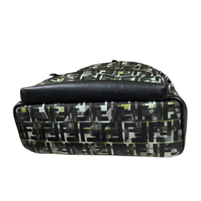 Pre-owned Fendi Black Multi-color Nylon Backpack ()