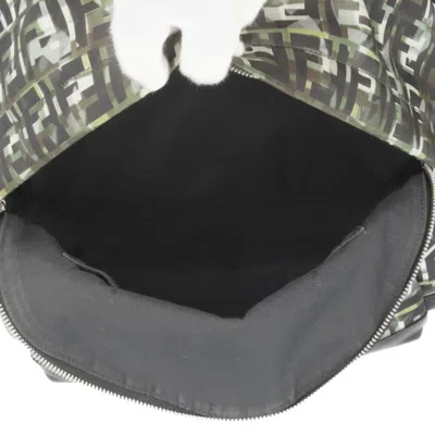 Pre-owned Fendi Black Multi-color Nylon Backpack ()