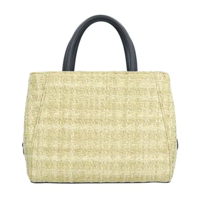 Pre-owned Fendi Green Navy Straw Leather Shoulder Bag ()