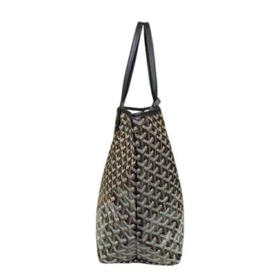 Pre-owned Goyard Black Pvc Coated Canvas Tote Bag ()