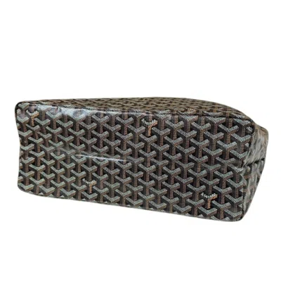 Pre-owned Goyard Black Pvc Coated Canvas Tote Bag ()