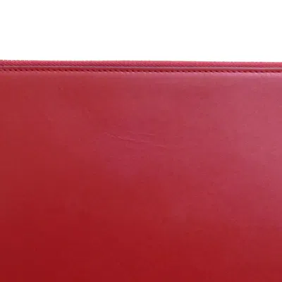Pre-owned Gucci Beige Pink Red Color Suede Gg Supreme Clutch Bag () In Multi