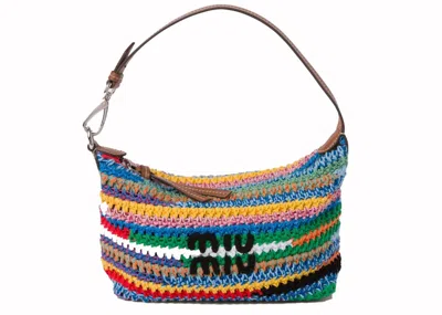 Pre-owned Miu Miu Women's  Crochet Pouch In Multi
