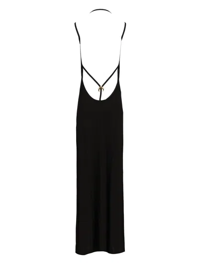 Marine Serre Draped Jersey Open Back Dress