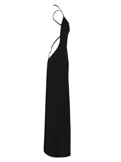 Marine Serre Draped Jersey Open Back Dress