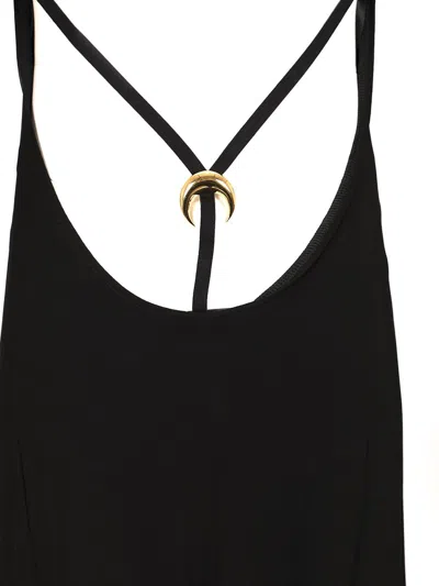 Marine Serre Draped Jersey Open Back Dress