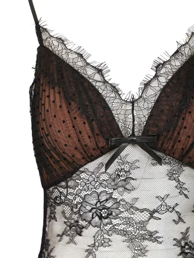 Self-portrait Bodysuit Made Of Polyester Blend