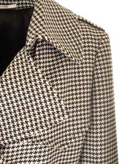 Tagliatore Coat With Houndstooth Pattern