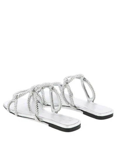 Valentino Chain 1967 Crystal Embellished Sandals