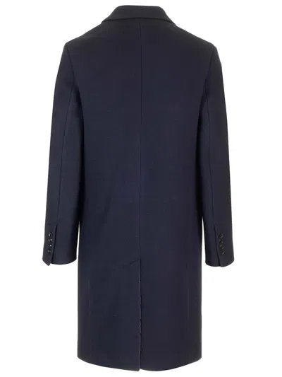 Ami Alexandre Mattiussi Coffee Colored Double Breasted Coat Coats Blue