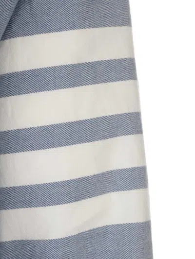 Thom Browne Light-blue Cotton Shirt In Gray