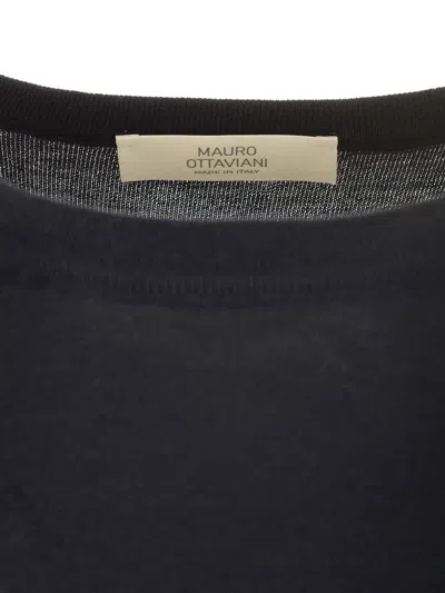Mauro Ottaviani Crewneck Sweater In Wish Wool Knitwear Blue