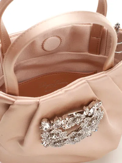 Roger Vivier Drapé Pocket Handbags Rose
