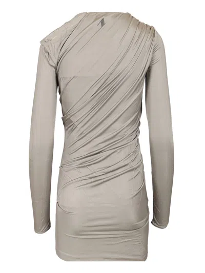 Attico Draped Satin Mini Dress