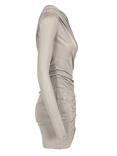 Attico Draped Satin Mini Dress
