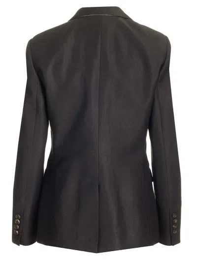 Brunello Cucinelli Fluid Viscose Blazer Jackets Black