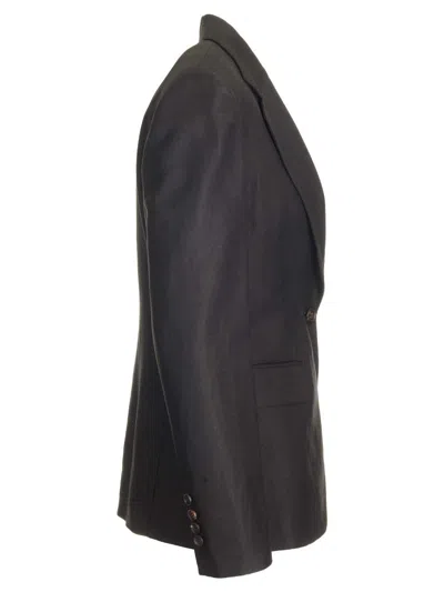 Brunello Cucinelli Fluid Viscose Blazer Jackets Black
