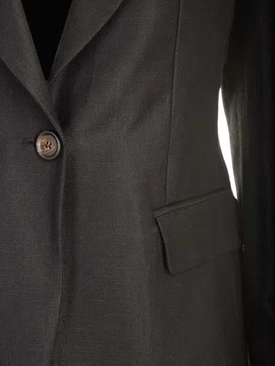 Brunello Cucinelli Fluid Viscose Blazer Jackets Black