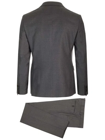 Ermenegildo Zegna Grey Galles Pure Wool Tailored Suit Dresses Grey