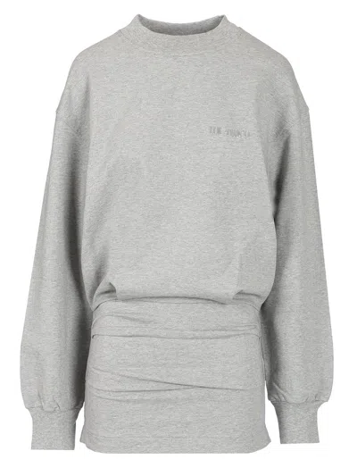 Shop Attico Grey Mini Dress Dresses Grey