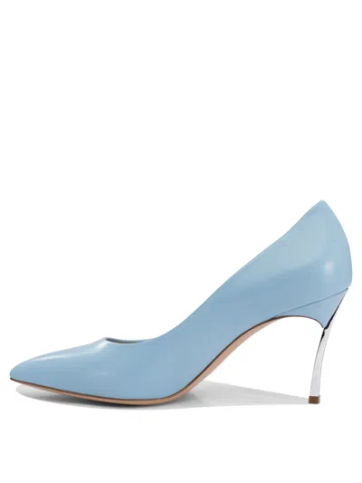 Casadei Pointed Toe Heeled Shoes In Blue