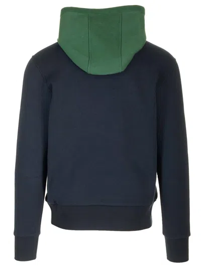 Thom Browne Panel Hooded Sweatshirt With Kangaroo Pocket