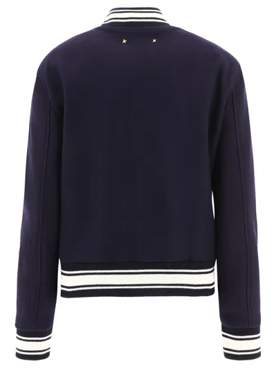 Golden Goose Wool Blend Bomber With Embroidered Logo