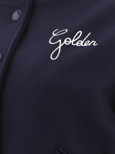Golden Goose Wool Blend Bomber With Embroidered Logo