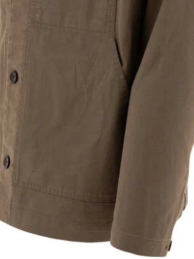Vince Collared Design Large Pockets Long Sleeves