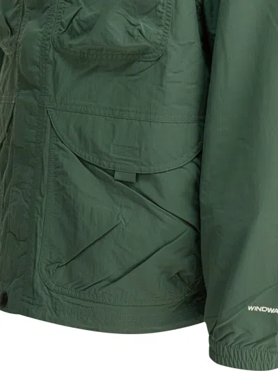 The North Face Multi-pocket Long-sleeved Jacket In Green