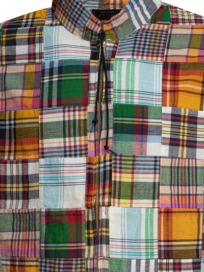 Beams Swing Patchwork Madras Jackets Green
