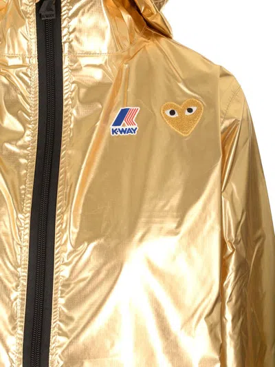 Comme Des Garçons Play K-way Jacket Jackets Gold