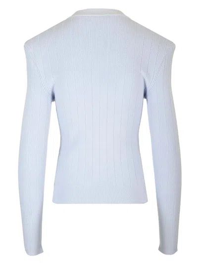 Balmain Knit Jumper Knitwear Light Blue