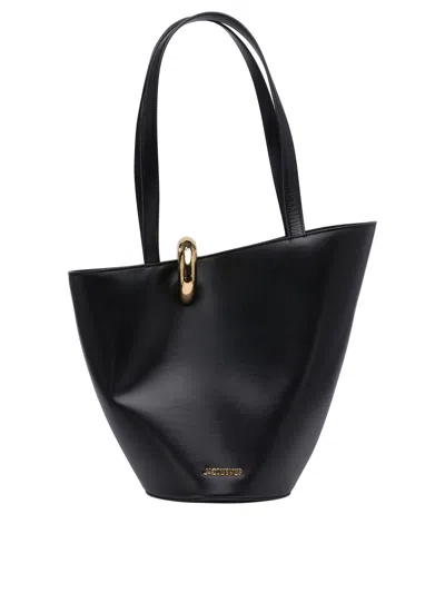 Jacquemus The Medium Bambola Asymmetric Leather Bucket Bag