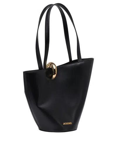 Jacquemus The Medium Bambola Asymmetric Leather Bucket Bag