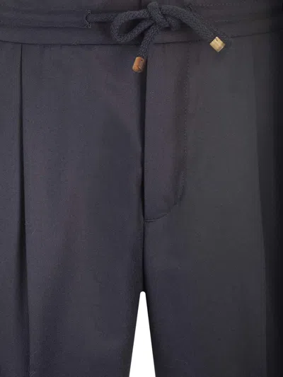 Brunello Cucinelli Tapered Pleated Cotton And Silk-blend Satin-trimmed Linen Tuxedo Trousers