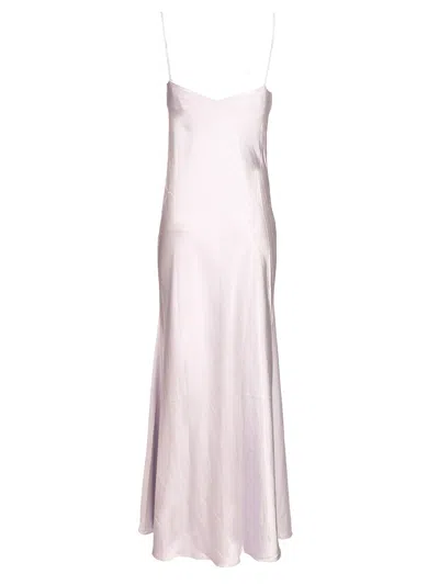 Self-portrait Lilac Satin Flower Maxi Dress Dresses Violet In Purple